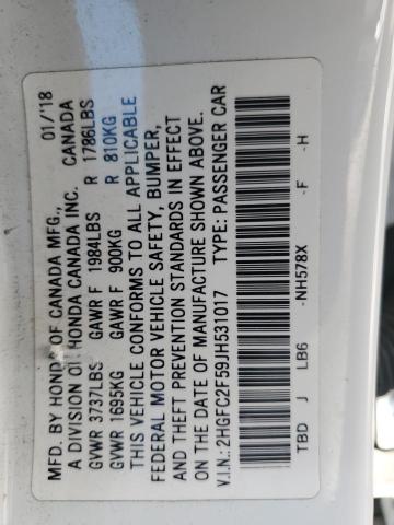 2018 HONDA CIVIC LX - 2HGFC2F59JH531017
