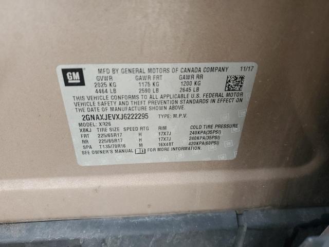 2018 CHEVROLET EQUINOX LT - 2GNAXJEVXJ6222295