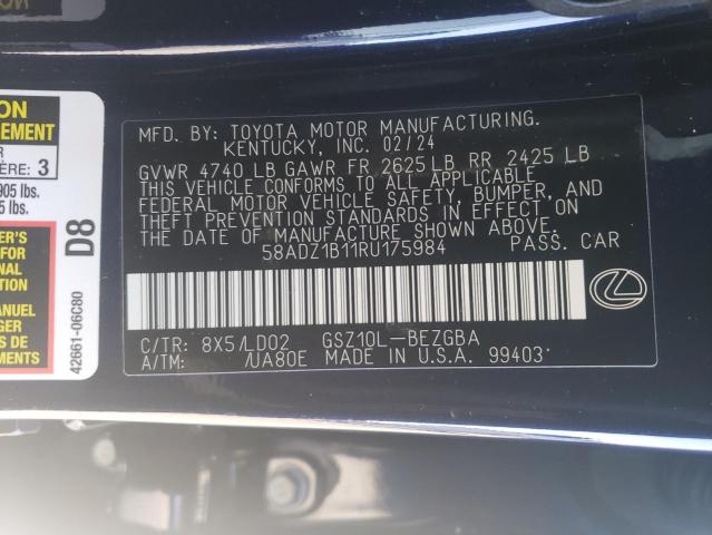 2024 LEXUS ES 350 BAS - 58ADZ1B11RU175984