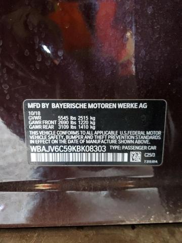 2019 BMW 640 XIGT WBAJV6C59KBK08303