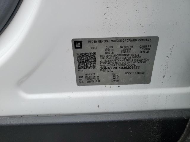 2018 CHEVROLET EQUINOX PR - 2GNAXWEX0J6304423