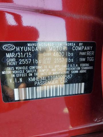 2016 HYUNDAI SONATA HYB - KMHE34L11GA009587