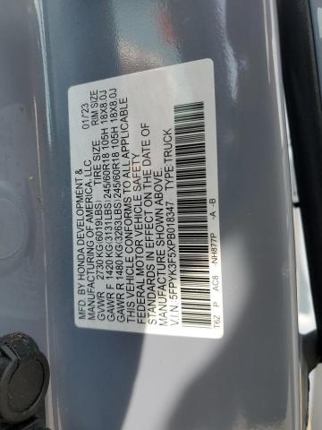 2023 HONDA RIDGELINE - 5FPYK3F5XPB018347