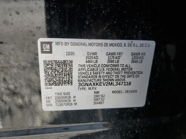 2021 CHEVROLET EQUINOX LT - 3GNAXKEV2ML347118