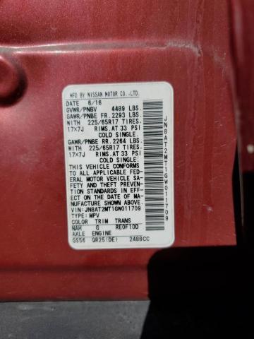 2016 NISSAN ROGUE S - JN8AT2MT1GW011709