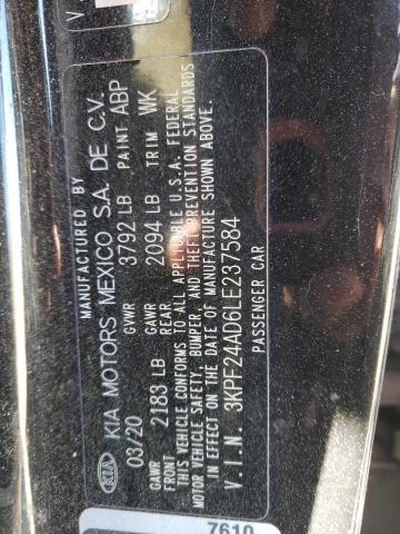 2020 KIA FORTE FE - 3KPF24AD6LE237584