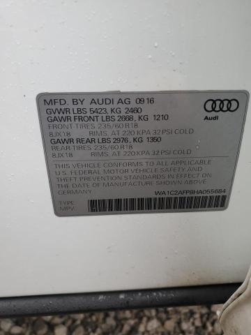 2017 AUDI Q5 PREMIUM - WA1C2AFP8HA055684