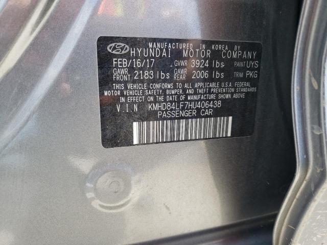 2017 HYUNDAI ELANTRA SE - KMHD84LF7HU406438