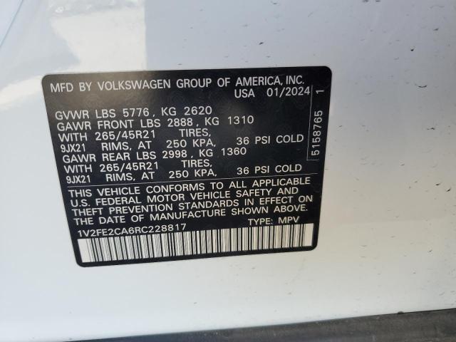 2024 VOLKSWAGEN ATLAS CROS - 1V2FE2CA6RC228817