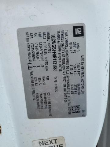 2016 CHEVROLET EXPRESS G2 - 1GCWGBFF0G1131835