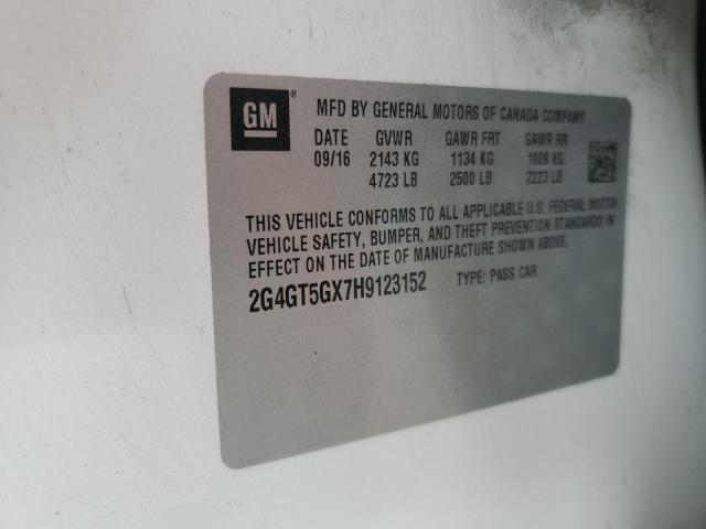 2017 BUICK REGAL GS 2G4GT5GX7H9123152