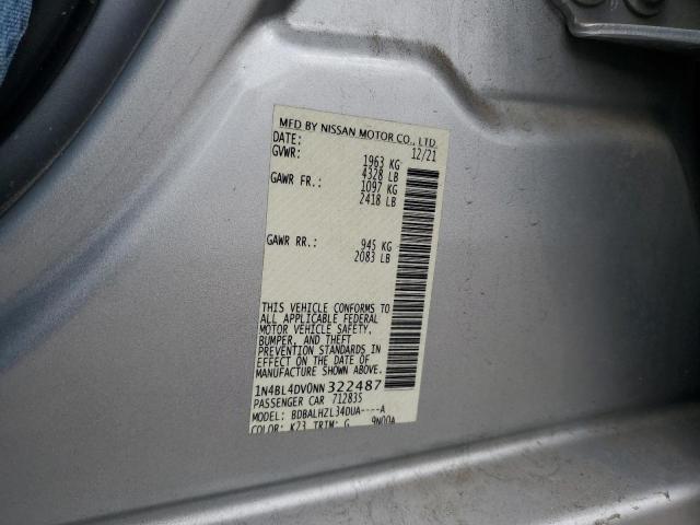 2022 NISSAN ALTIMA SV - 1N4BL4DV0NN322487
