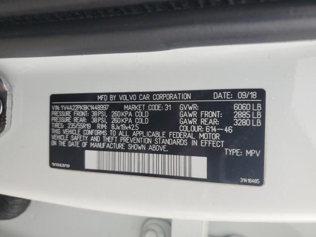 2019 VOLVO XC90 T6 MO - YV4A22PK8K1448997