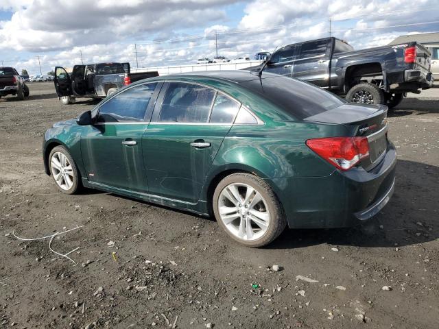 CHEVROLET CRUZE LTZ 2014 green sedan 4d gas 1G1PG5SB3E7409798 photo #3