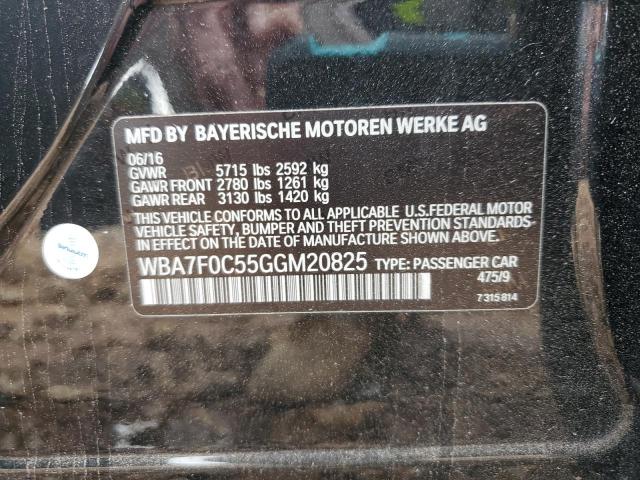 2016 BMW 750 I - WBA7F0C55GGM20825