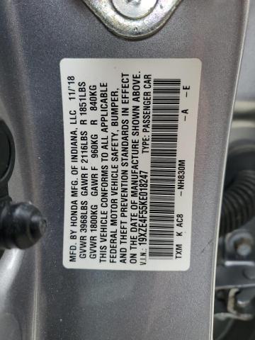 2019 HONDA INSIGHT EX 19XZE4F55KE018247