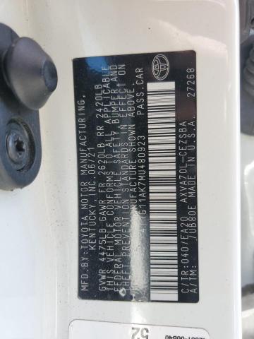 2021 TOYOTA CAMRY SE 4T1G11AK7MU480923