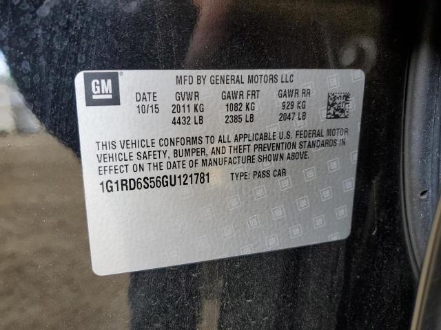 2016 CHEVROLET VOLT LTZ 1G1RD6S56GU121781