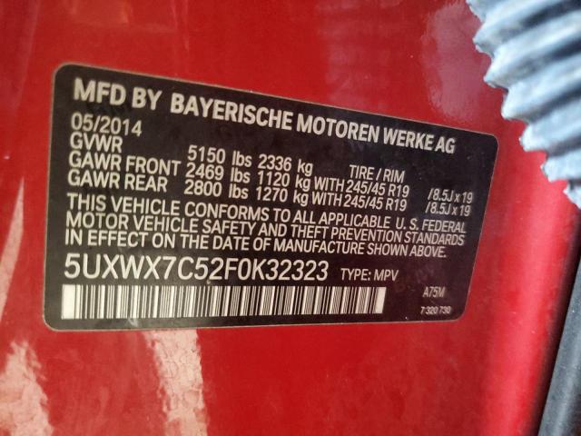 2015 BMW X3 XDRIVE3 5UXWX7C52F0K32323