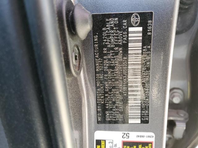 2018 TOYOTA CAMRY L - 4T1B11HKXJU563578