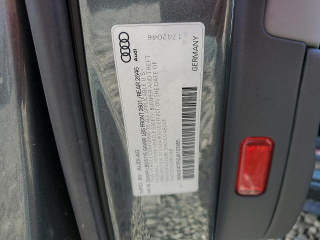 2018 AUDI S5 PRESTIG WAUC4CF52JA103855