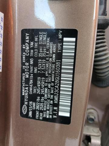 2016 HYUNDAI TUCSON LIM - KM8J3CA28GU160381