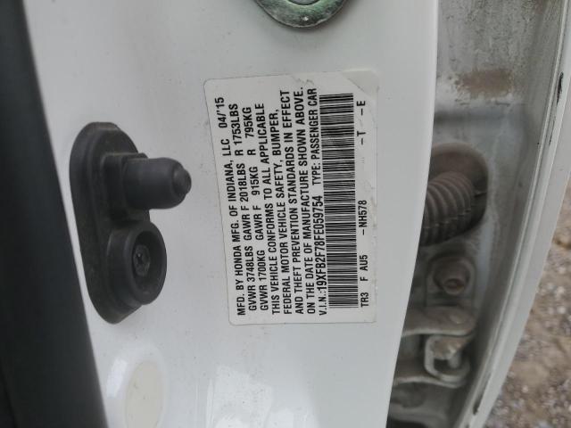 2015 HONDA CIVIC SE 19XFB2F78FE059754