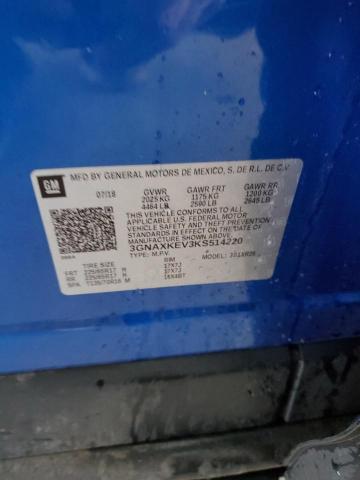 2019 CHEVROLET EQUINOX LT - 3GNAXKEV3KS514220
