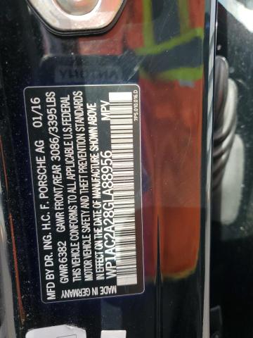 2016 PORSCHE CAYENNE TU WP1AC2A28GLA88956