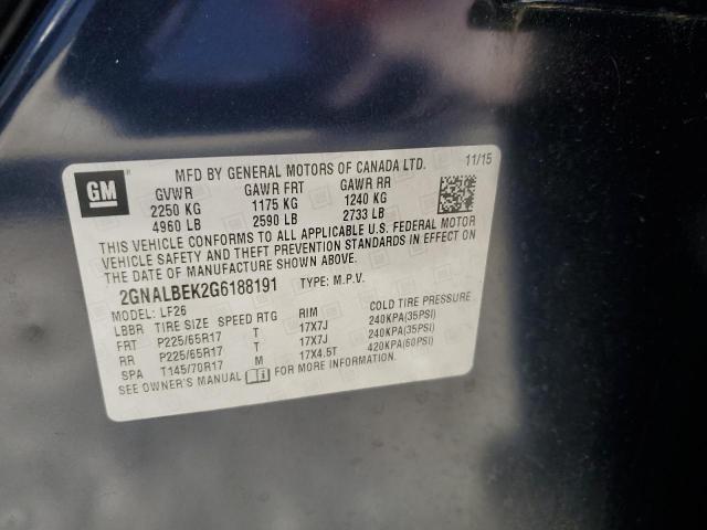 2016 CHEVROLET EQUINOX LS 2GNALBEK2G6188191