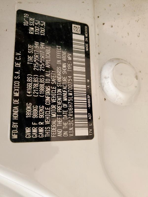 2020 HONDA HR-V EXL - 3CZRU6H75LM700754