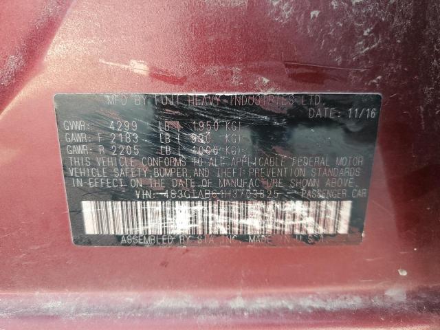 2017 SUBARU IMPREZA - 4S3GTAB61H3703825