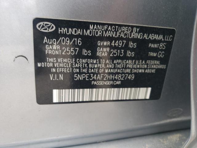 2017 HYUNDAI SONATA SPO - 5NPE34AF2HH482749