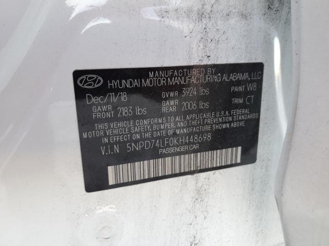 2019 HYUNDAI ELANTRA SE - 5NPD74LF0KH448698