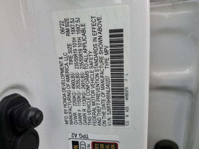 2022 HONDA CRV 5J6RT6H95NL040207