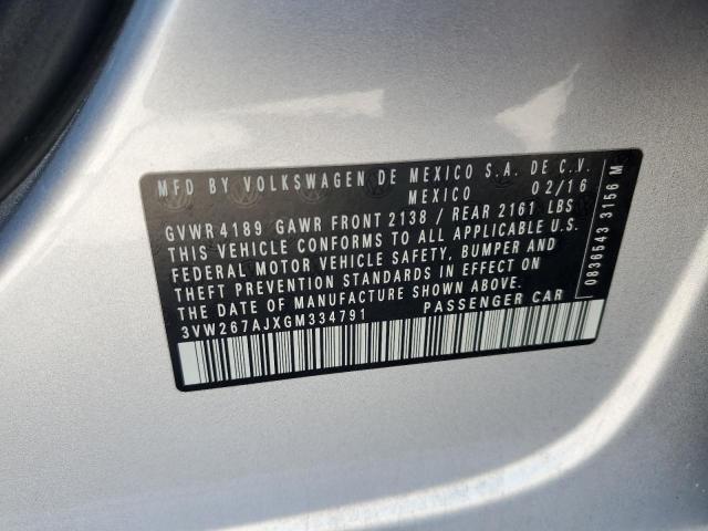 2016 VOLKSWAGEN JETTA S - 3VW267AJXGM334791