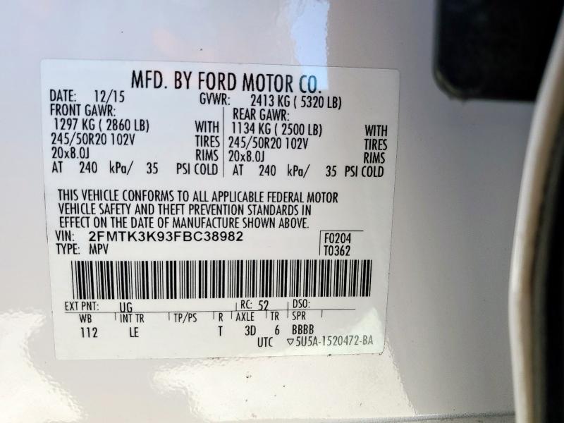 2015 FORD EDGE TITAN - 2FMTK3K93FBC38982
