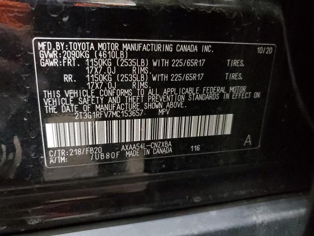 2021 TOYOTA RAV4 LE - 2T3G1RFV7MC153657