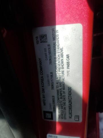 2019 CHEVROLET SPARK 1LT - KL8CD6SA2KC740430