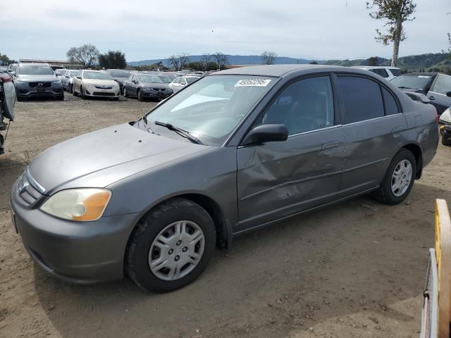 HONDA CIVIC LX 2002 gray  gas 2HGES16562H531745 photo #1