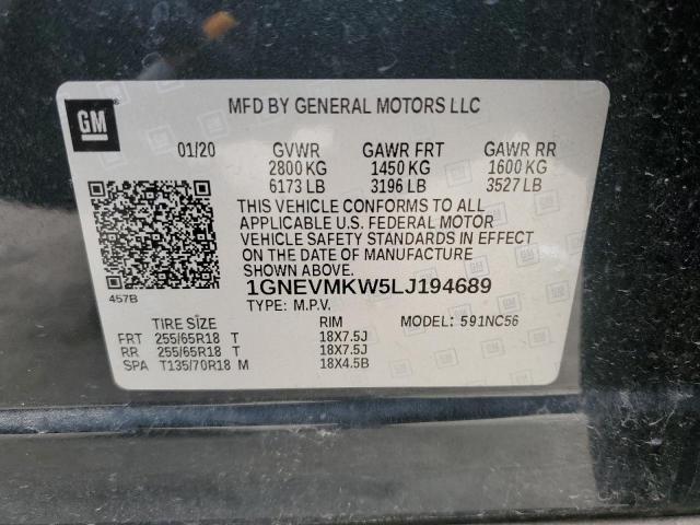 2020 CHEVROLET TRAVERSE L - 1GNEVMKW5LJ194689