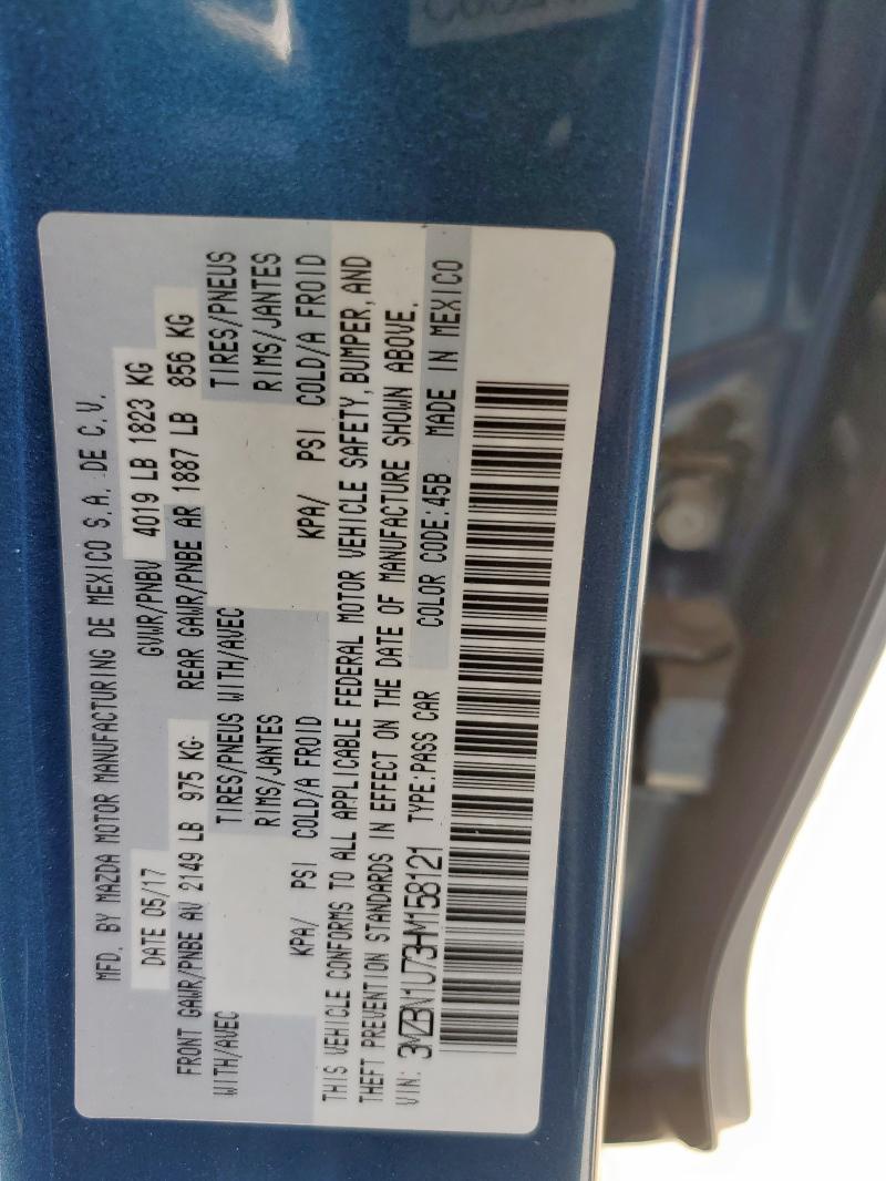 2017 MAZDA 3 SPORT - 3MZBN1U73HM158121