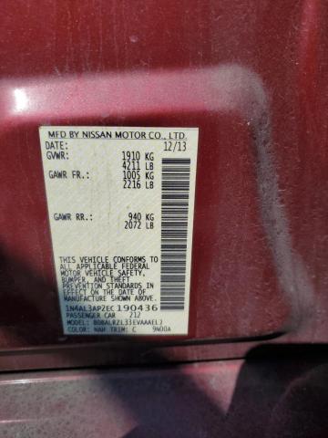 2014 NISSAN ALTIMA 2.5 - 1N4AL3AP2EC190436