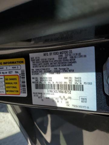 2017 LINCOLN MKZ SELECT 3LN6L5CC7HR618752