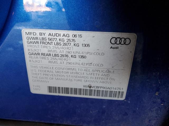 2016 AUDI SQ5 PRESTI WA1VCBFP9GA014751