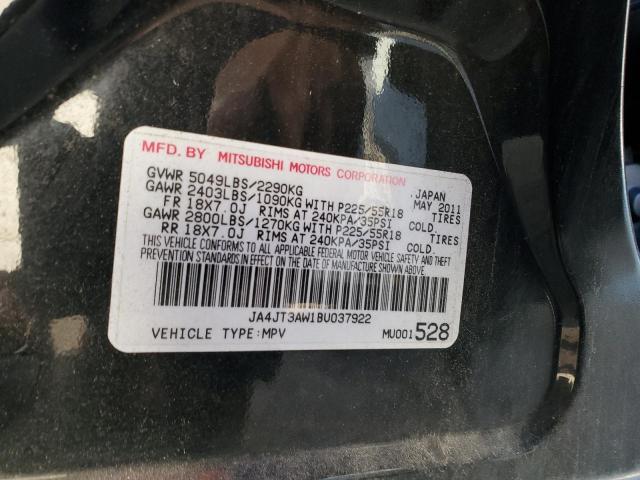2011 MITSUBISHI OUTLANDER - JA4JT3AW1BU037922