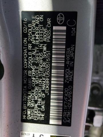 2016 TOYOTA PRIUS - JTDKBRFU5G3515151