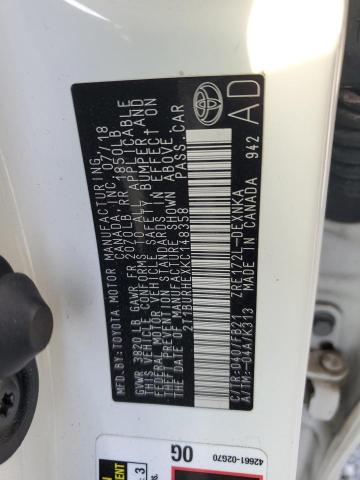 2019 TOYOTA COROLLA L - 2T1BURHEXKC148358