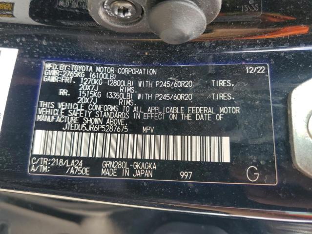 2023 TOYOTA 4RUNNER LI JTEDU5JR6P5287675