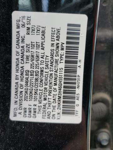 2016 HONDA CR-V SE - 2HKRM3H46GH551115